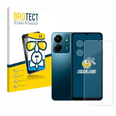 Afbeelding van BROTECT Screenprotector voor Xiaomi Redmi 13C (Voor+Camera) Folie Beschermfolie Beschermglas transparant
