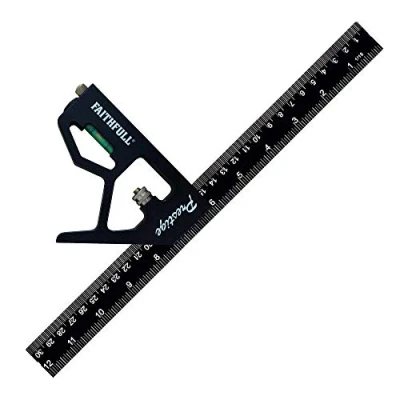 Afbeelding van Prestige Combinatie Vierkant Zwart Aluminium 300mm (12in)