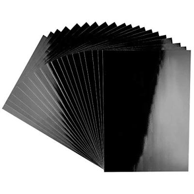 Afbeelding van Ideen mit Herz Glossy karton hoogglanzend glanzend papier DIN A4 200 g/m² 20 vellen (zwart)