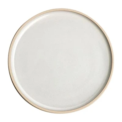 Afbeelding van Olympia Canvas platte ronde borden wit 18cm (6 stuks)