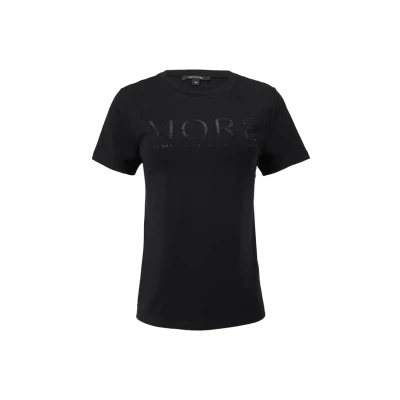 Afbeelding van comma Front Tshirt print, Dames, Maat: 32, Schwarz