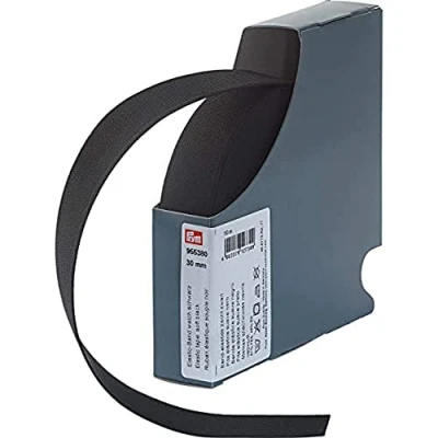 Afbeelding van Prym 955380 Fascia Elastica Morbida, 30 mm, Colore: Nero, 57% PES 43%