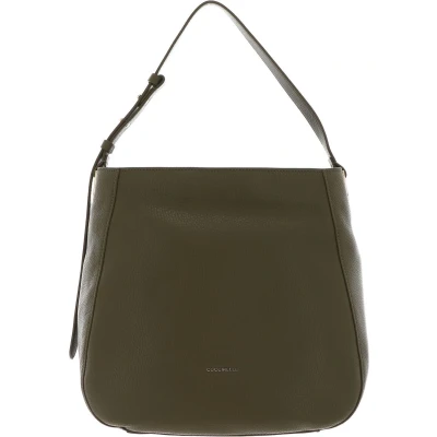 Afbeelding van COCCINELLE Leren Schoudertas Lea Large Shoulderbag Loden Olijfgroen
