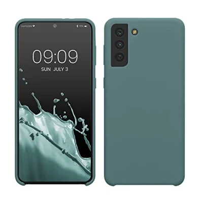 Afbeelding van kwmobile telefoonhoesje geschikt voor Samsung Galaxy S21 Plus Hoesje met siliconen coating Smartphone case in Arctische nacht