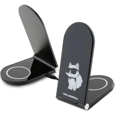 Afbeelding van Ładowarka indukcyjna KARL LAGERFELD 2w1 Choupette MagSafe 15W Czarny