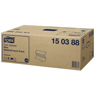 Afbeelding van Tork Xpress Multifold Handdoek 2 laags Blauw H2 Universal 150388