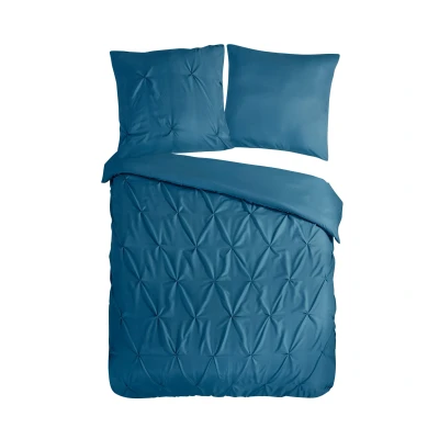 Afbeelding van Pure Dekbedovertrek &quot;luxe stiksel plooien&quot; Wit (155x220 cm) Microfiber