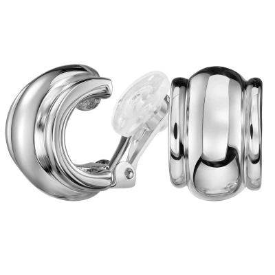 Afbeelding van Traveller Clip Oorbellen Oorclips Dames Zilverkleurig Geplatineerd 157609