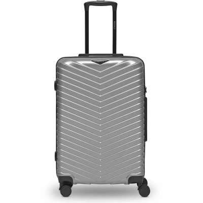 Afbeelding van Redolz Essentials 18 4 wielen Trolley 66 cm met uitbreidingsplooi Harde bagage TSA slot Metallic Silver Shiny