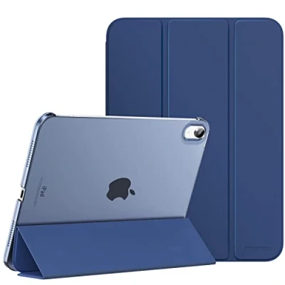 Afbeelding van MoKo for iPad 10th Generation Case 2022, Slim Stand Hard PC Translucent Back Shell Smart Cover Gen 10.9 inch Support Touch ID, Auto Wake/Sleep,Navy Blue
