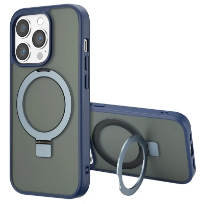 Afbeelding van Apple iPhone 14 Pro Max MagSafe Hoesje Kunststof Accezz Hardcase/Backcover Blauw Telefoonhoesje Shockproof/Valbescherming