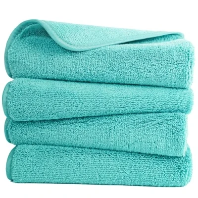 Afbeelding van POLYTE Sneldrogende handdoek van microvezel, pluisvrij, 40 x 76 cm, set 4 (aqua)