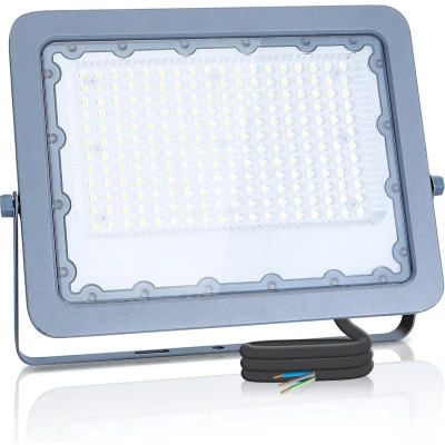 Afbeelding van Buitenlamp grijs LED bouwlamp 200W=1800W schijnwerper daglichtwit 6500K 90 lichthoek waterdicht IP65