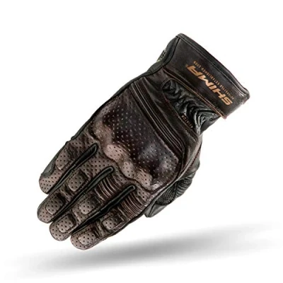 Afbeelding van SHIMA Aviator Lederen motorhandschoenen voor heren, aangepaste zomer (S XXL, donkerbruin), maat S
