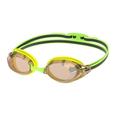 Afbeelding van Speedo Unisex Volwassen Vanquisher 3.0 Spiegelende Zwembril, Hyper Geel/Grijs/Ablaze Spiegel, One Size