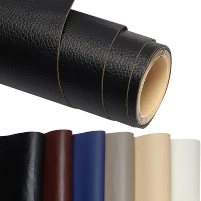 Afbeelding van Kunstlederen patch, zelfklevend, 100 x 300 cm, lederen reparatiepatch, reparatieband voor leer, banken, handtassen, jassen, autostoelen, meubels (zwart)
