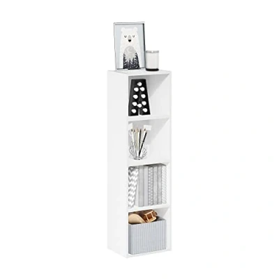 Afbeelding van Furinno Pasir 4 Tier Open Plank Boekenkast, Wit