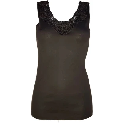 Afbeelding van Toker dames hemd Kant 228/1 MAAT 52/54 100% katoen zwart