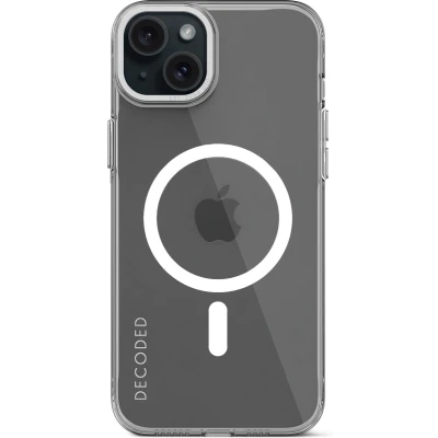 Afbeelding van DECODED Clear Case Back Cover iPhone 15 Plus 100% Gerecycleerd Plastic Doorzichtig Hoesje Geschikt voor MagSafe Transparant