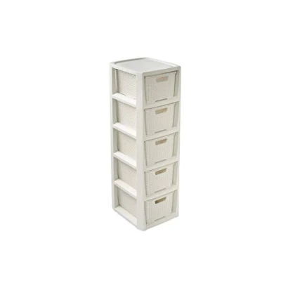 Afbeelding van BranQ Home essential Plank in rotan dessin, crème, 5 maanden