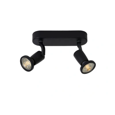 Afbeelding van Lucide JASTER LED Plafondspot GU10 2x5W Zwart