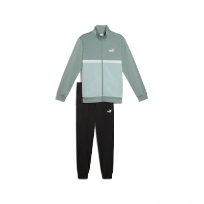 Afbeelding van Puma Colorblock SUIT SET Trainingspak, Heren, Maat: Small, Green moon