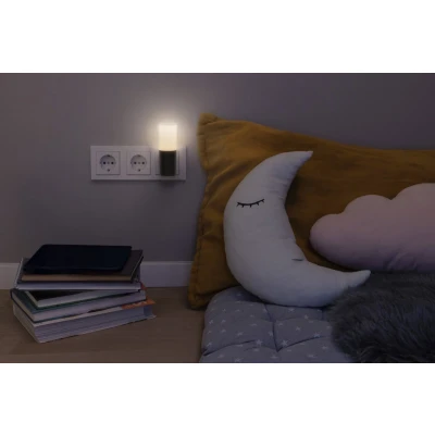 Afbeelding van OSRAM Lunetta Backlight Flare Black, mobiele lamp, 0,20 W, 3 lm, warm wit, nachtlamp met bewegingsmelder, dag/nachtsensor, voor gebruik binnenshuis