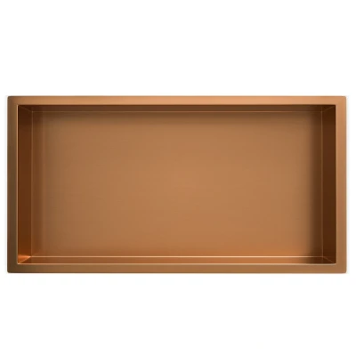 Afbeelding van Wiesbaden inbouwnis 30x60x10cm geborsteld brons koper