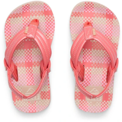 Afbeelding van Reef LITTLE AHI pink plaid Meisjes Slippers