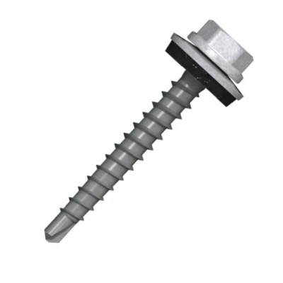 Afbeelding van Boorschroeven met 14mm ring 4,8x35 RAL 9002 grijswit 100 stuks