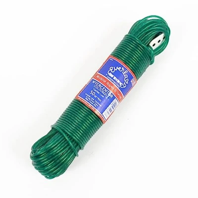 Afbeelding van 20M kwaliteit Everlasto &#039;Wyercentor&#039; stalen kern gekleurde kleding/waslijn 3,5 mm dik (groen)