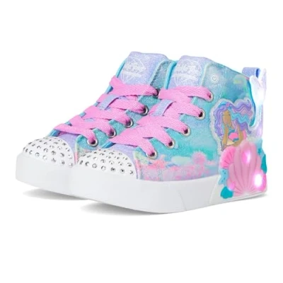 Afbeelding van Skechers Light UP Twinkle Magic Sneakers hoog blue/multicoloured voor kinderen, Maat: 29, Blue/multi coloured Textiel/ synthetisch