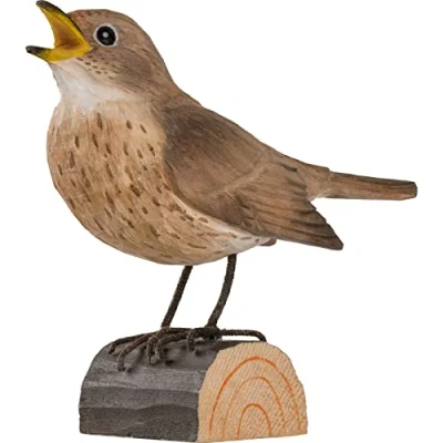 Afbeelding van WILDLIFEGARDEN Wildlife Garden WG4440 DecoBird Sprosser Handgesneden decoratieve houten vogel Kleine Europese vogels