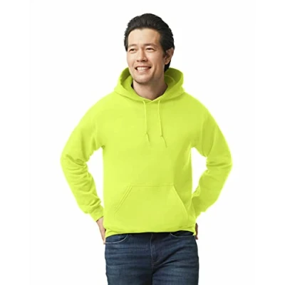 Afbeelding van Gildan Fleece sweatshirt met capuchon voor heren, Veiligheid Groen, S