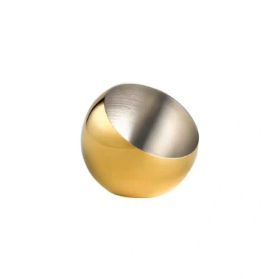 Afbeelding van APS 40770 schaal SPHERE, set van 3, Ø 8 cm, hoogte 7 0,1 liter, roestvrij staal, goudlook