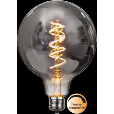 Afbeelding van G125 lamp Rookglas E27 2W Super Warm Wit 2100K Dimbaar