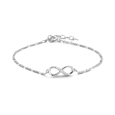 Afbeelding van Armband Infinity Zilver Zirkonia 1,6 mm 18 cm