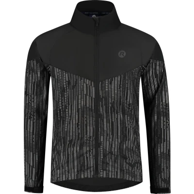 Afbeelding van Rogelli Essential HI VIS Hardloopjack Heren Running Jacket Reflecterend Zwart Maat S