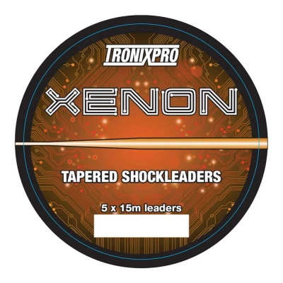 Afbeelding van Tronixpro Xenon Tapered Leaders Orange 15m (5 stuks) 0.30 0.60mm Zeevis onderlijnen