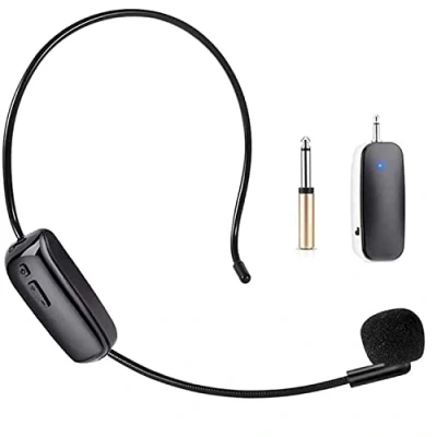 Afbeelding van UHF Draadloze Microfoon Headset, Headset &amp; Handheld Mic 2 in 1, 50 m Bereik voor Karaoke Speaker, Versterker, Luidsprekers, PA systeem, Onderwijs, Fitness