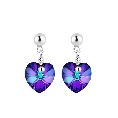 Afbeelding van Elli Dames Hart Kristallen in 925 Sterling Zilver