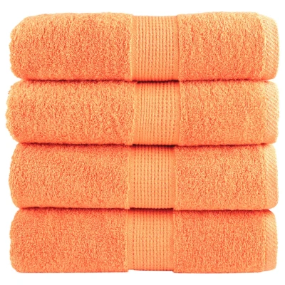 Afbeelding van Gastendoekjes 4 st 600 g/m 30x50 cm 100% katoen oranje