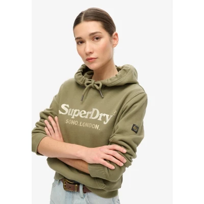 Afbeelding van Superdry Vrouwen Metallic Venue Hoodie Groen Grootte: 36