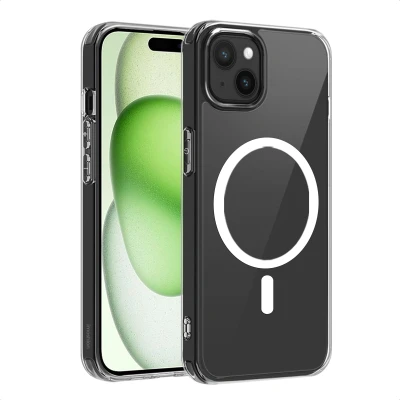 Afbeelding van Apple iPhone 15 Plus MagSafe Hoesje Kunststof imoshion Backcover Transparant Telefoonhoesje