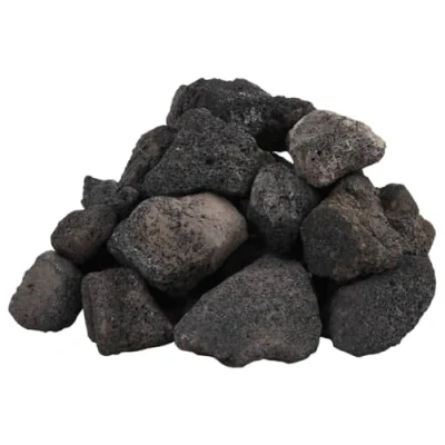 Afbeelding van vidaXL Lavastenen 25 kg 5 8 cm zwart