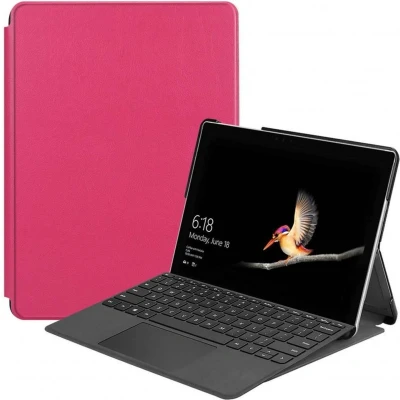 Afbeelding van Case2go Tablet Hoes geschikt voor Microsoft Surface Go Tri Fold Book Case Magenta