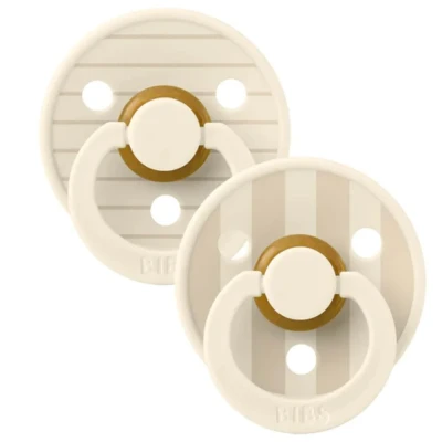 Afbeelding van BIBS Fopspeen Studio Pin Ivory/Vanilla 0 6mnd 2st