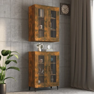 Afbeelding van Hangkast 69,5x34x90 cm gerookt eikenkleurig