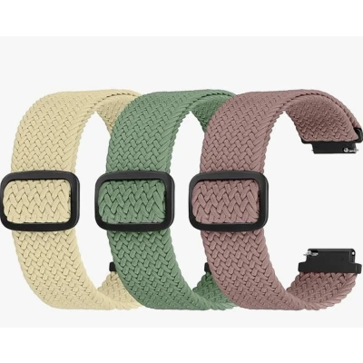 Afbeelding van Elastisch nylon vervangend horlogebandje 16 mm 18 20 22 mm, horlogebandjes met snelsluiting, zacht stoffen verstelbaar luchtdoorlatend sportbandje voor dames en heren