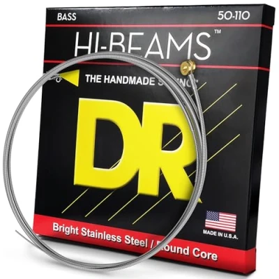 Afbeelding van DR 4er bas 50 110 Hi Beam Stainless Steel ER Snarenset voor 4 string basgitaar